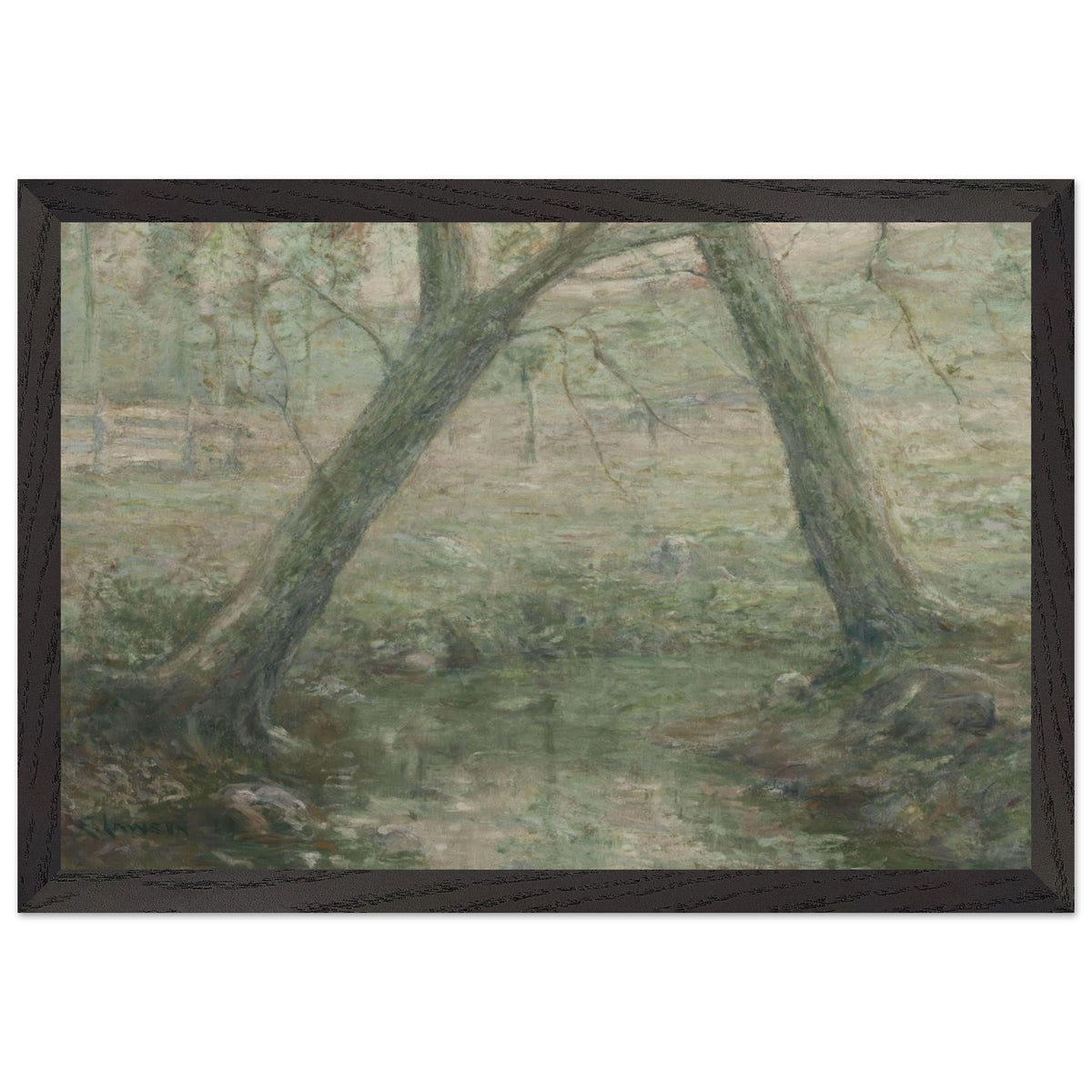 The Crossed Trees by Ernest Lawson, framed poster, view 2