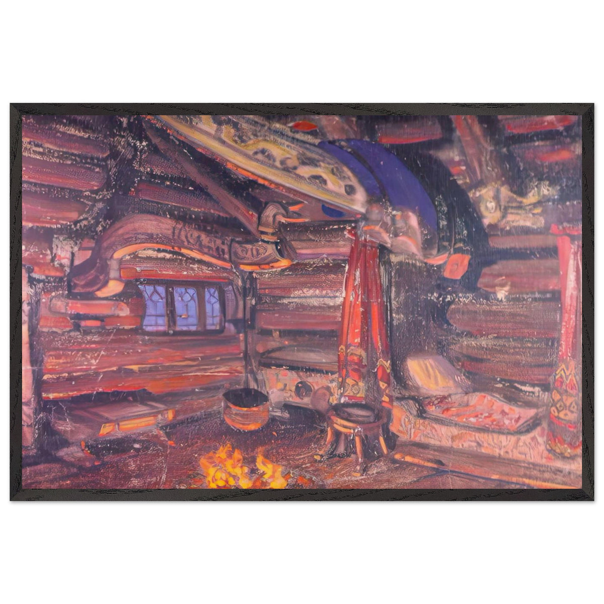The Death of Oze by Nicholas Roerich, framed poster