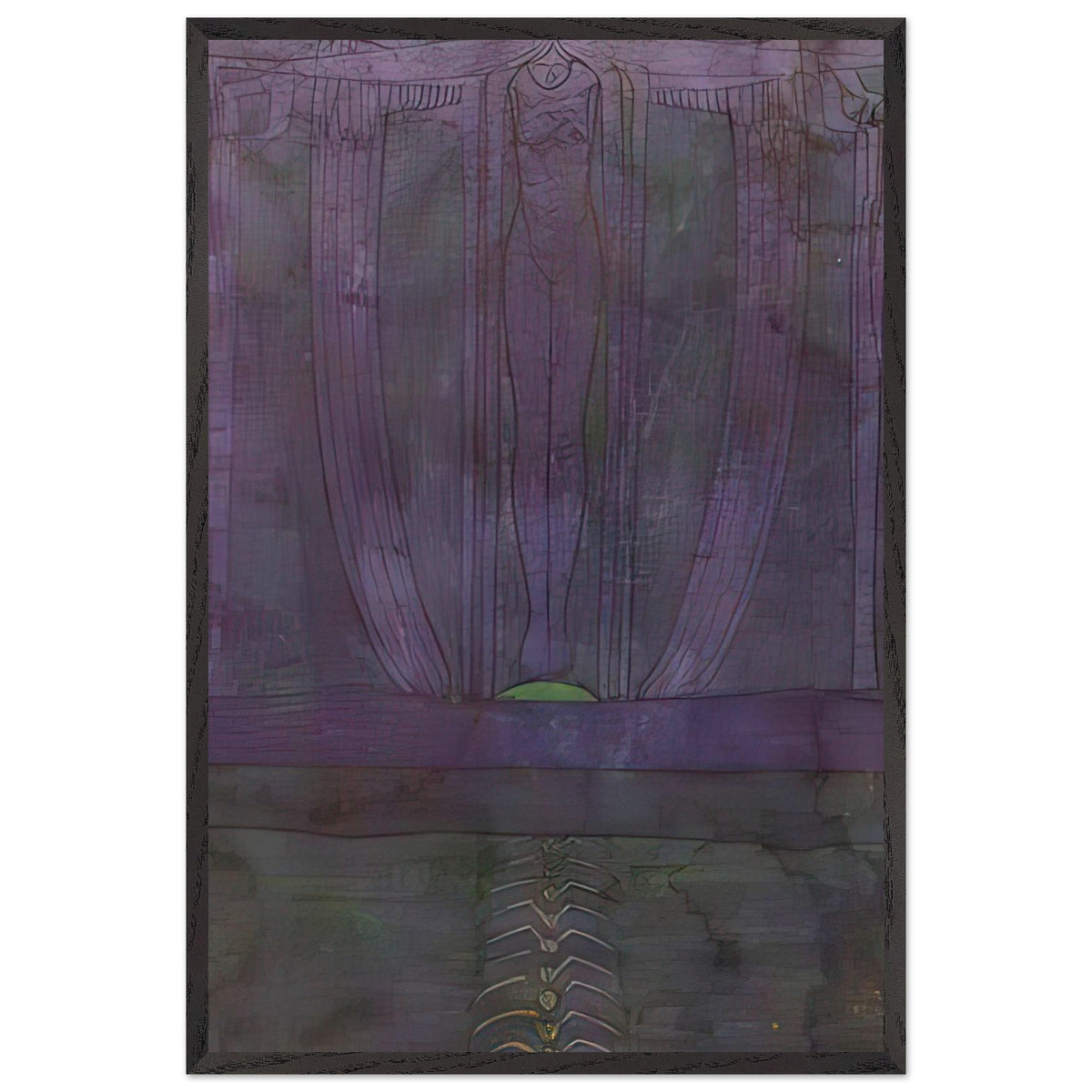 The Descent Of Night by Charles Rennie Mackintosh, framed poster