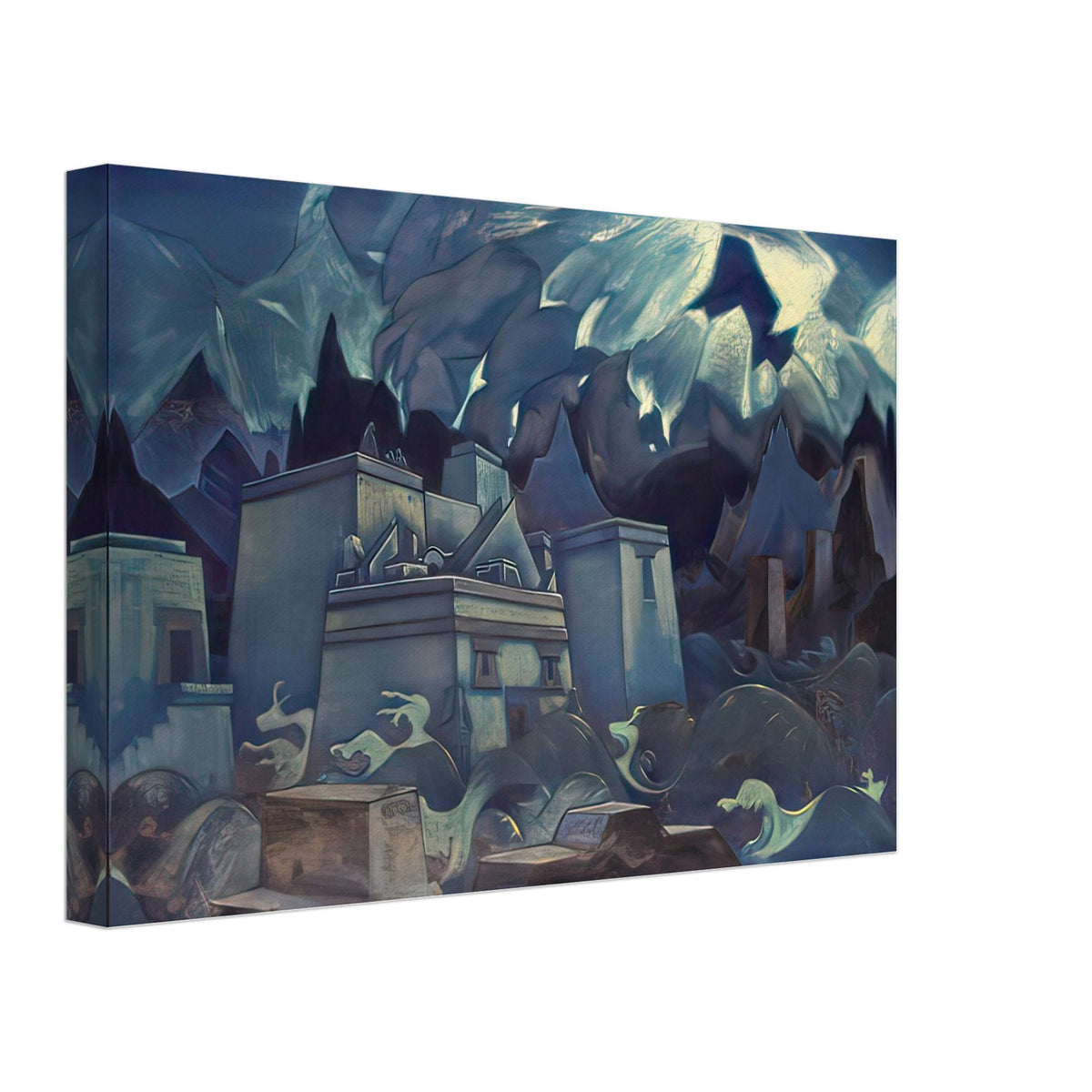 The Destruction of Atlantis by Nicholas Roerich, canvas, view 2