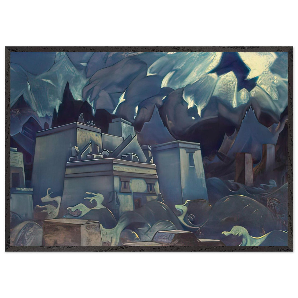 The Destruction of Atlantis by Nicholas Roerich, framed poster, view 3
