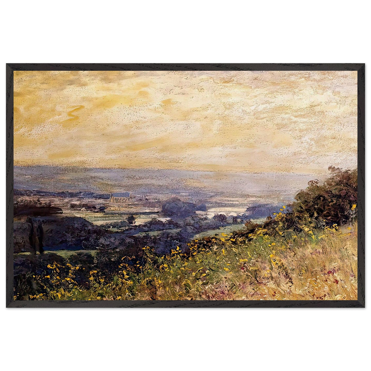 The Distant Town by Guy Rose, framed poster