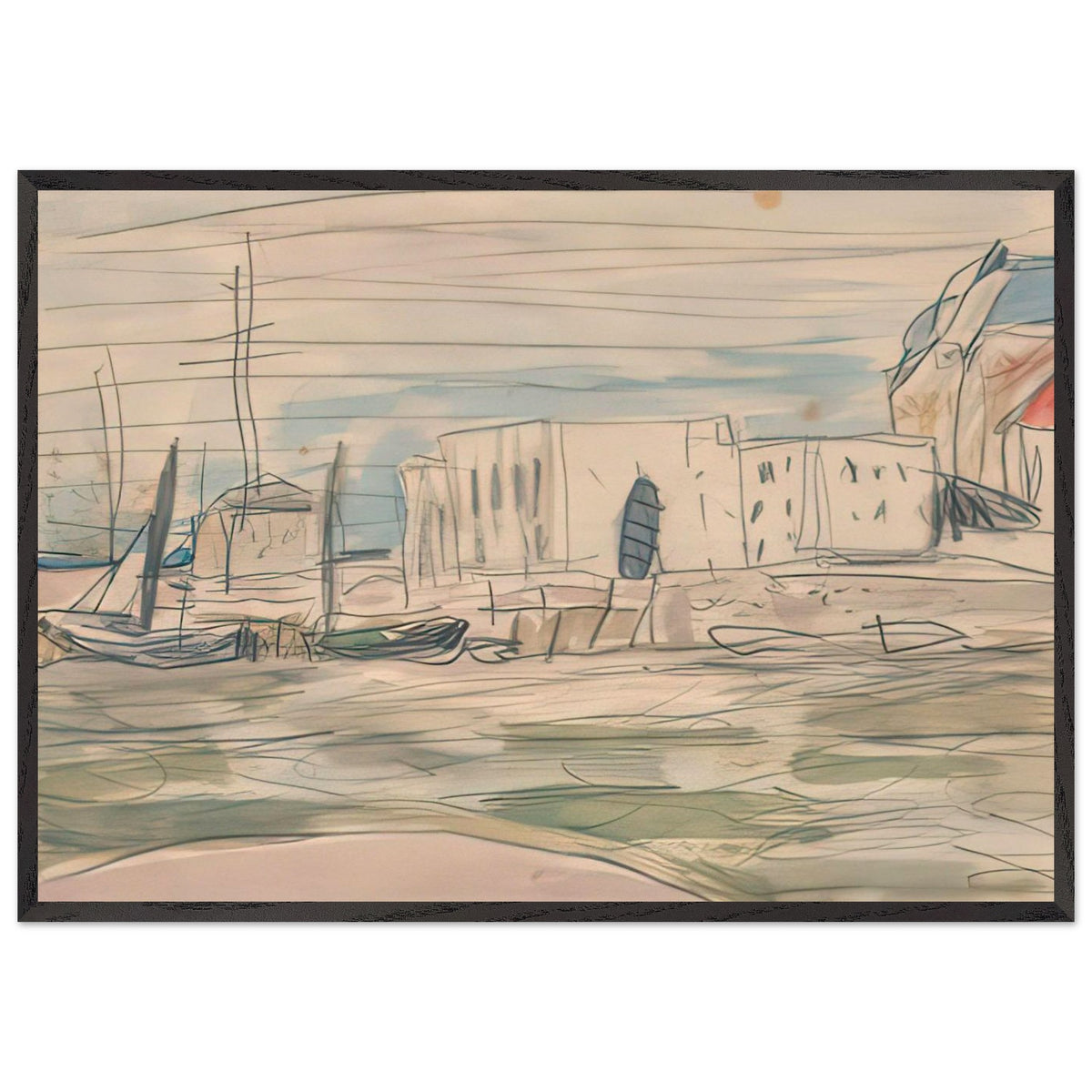 The Docks at Deauville by Pierre Bonnard, framed poster, view 3
