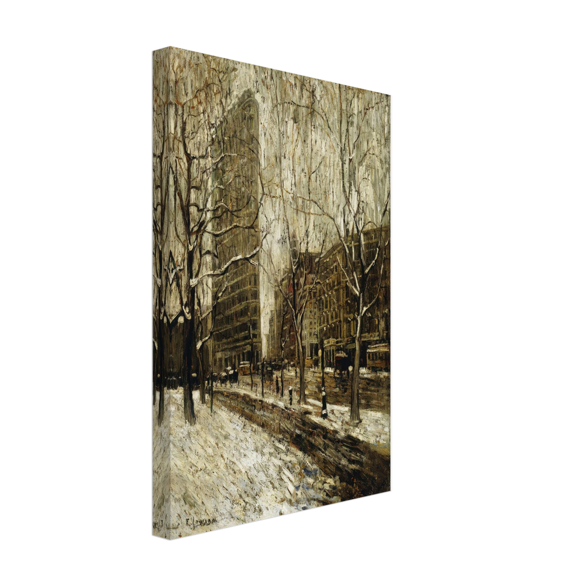 The Flatiron Building, New York by Ernest Lawson, canvas, view 2