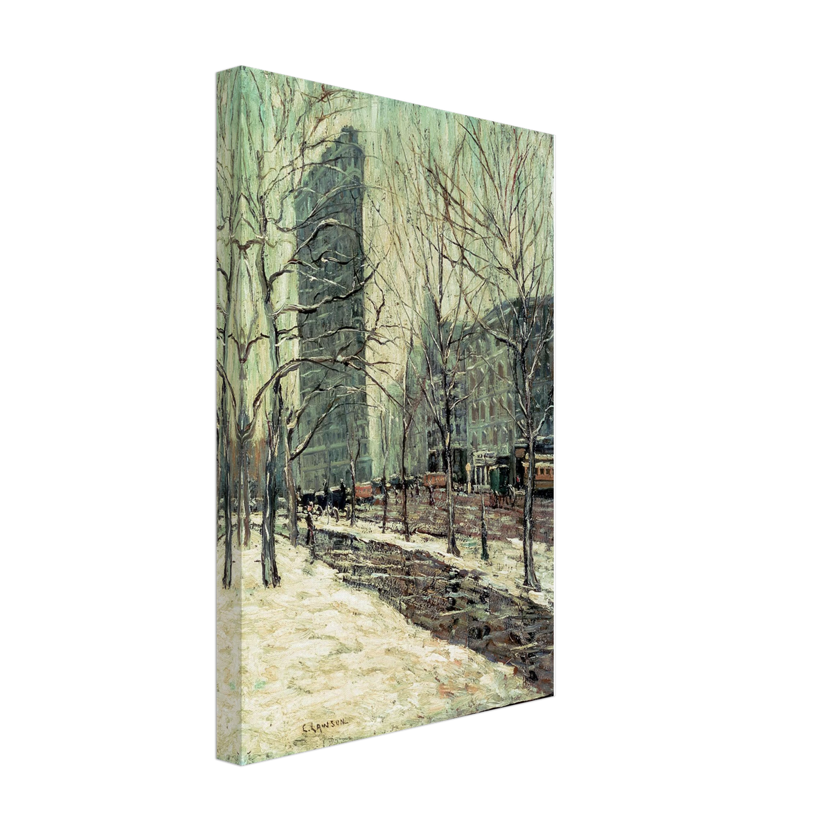 The Flatiron Building, New York by Ernest Lawson, canvas, view 2