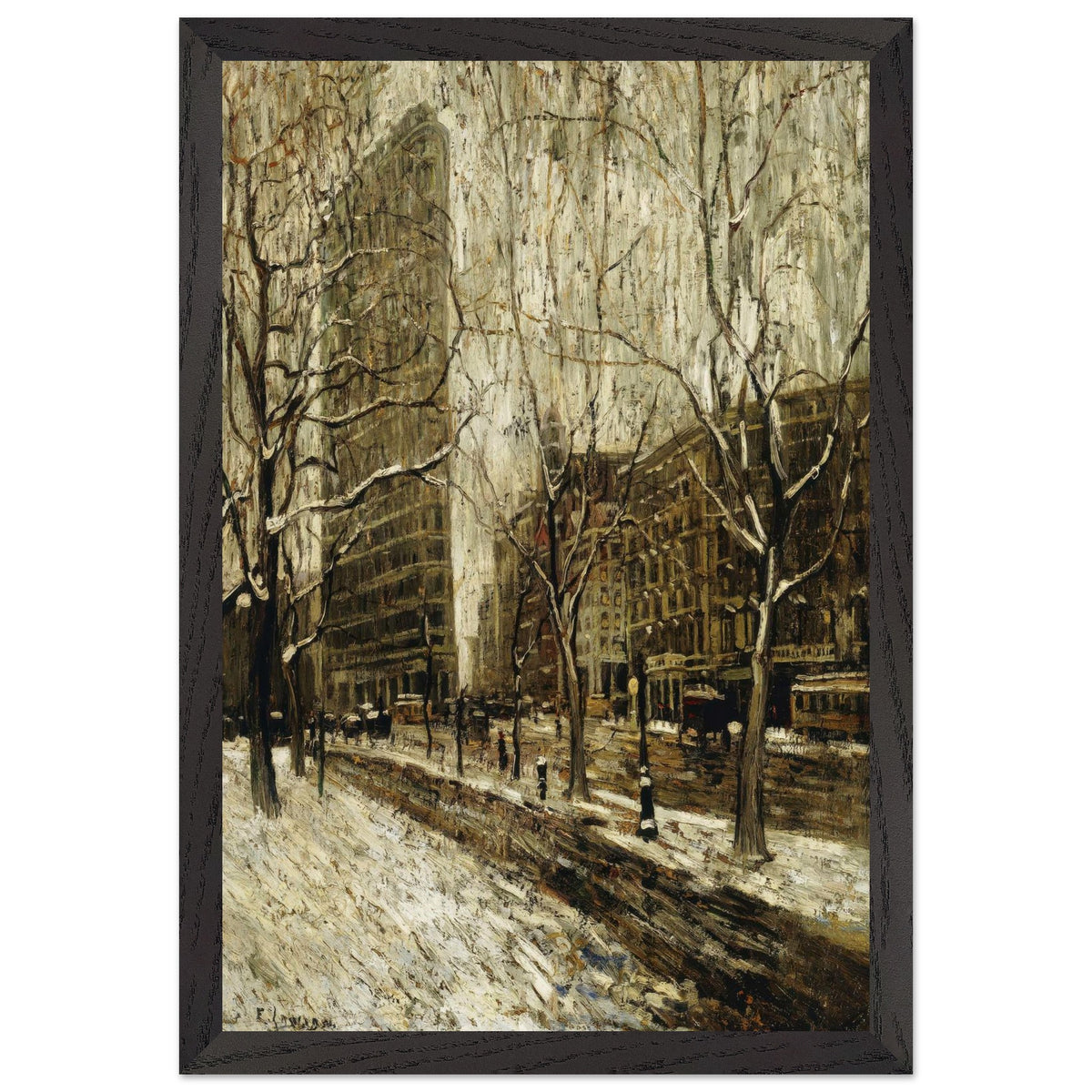 The Flatiron Building, New York by Ernest Lawson, framed poster, view 2
