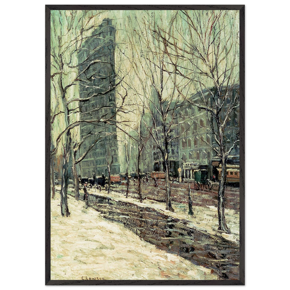 The Flatiron Building, New York by Ernest Lawson, framed poster, view 3