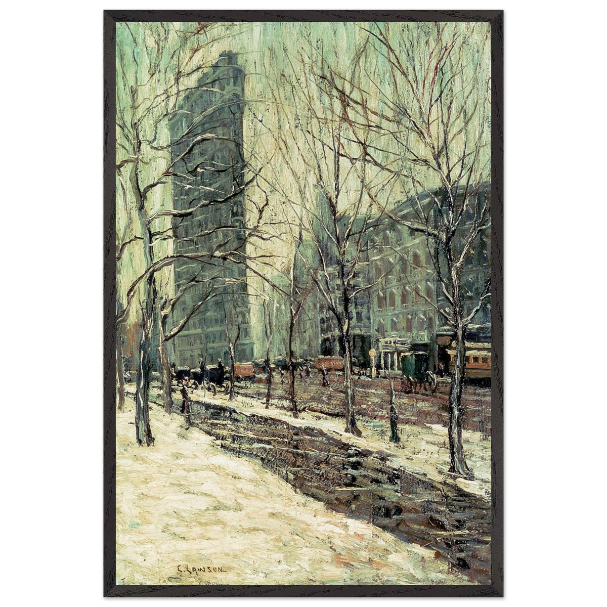 The Flatiron Building, New York by Ernest Lawson, framed poster