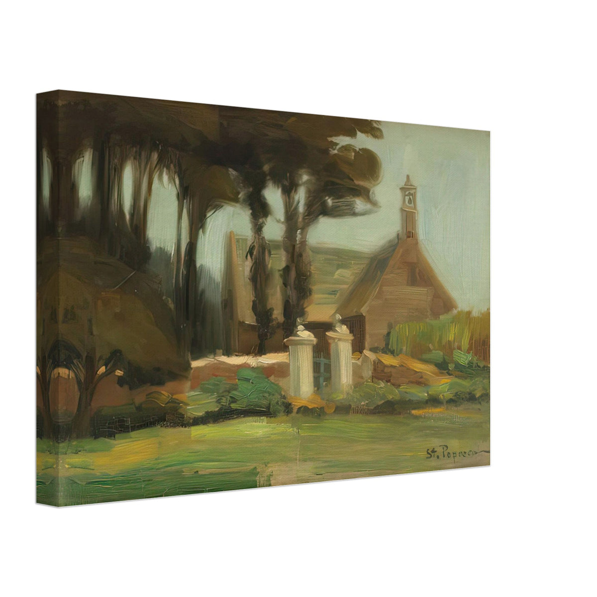The Garden of Finistere Chapel by Stefan Popescu, canvas, view 2