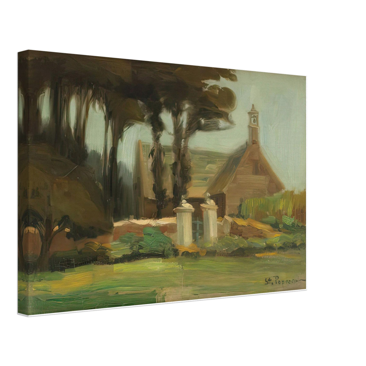 The Garden of Finistere Chapel by Stefan Popescu, canvas