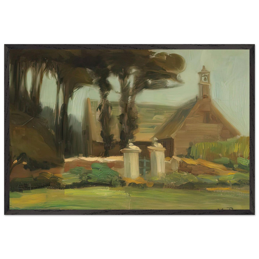 The Garden of Finistere Chapel by Stefan Popescu, framed poster
