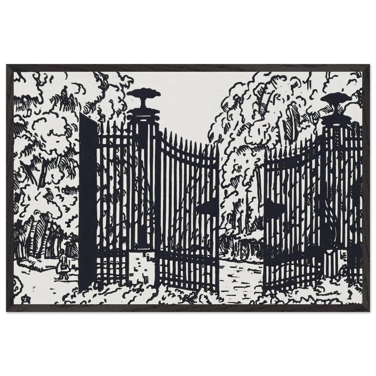The Gate and the Road to Etyup by Anna Ostroumova-Lebedeva, framed poster