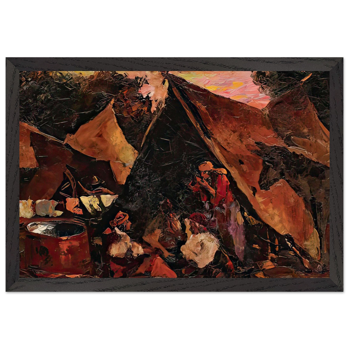 The Gipsy Tent by Octav Bancila, framed poster, view 2