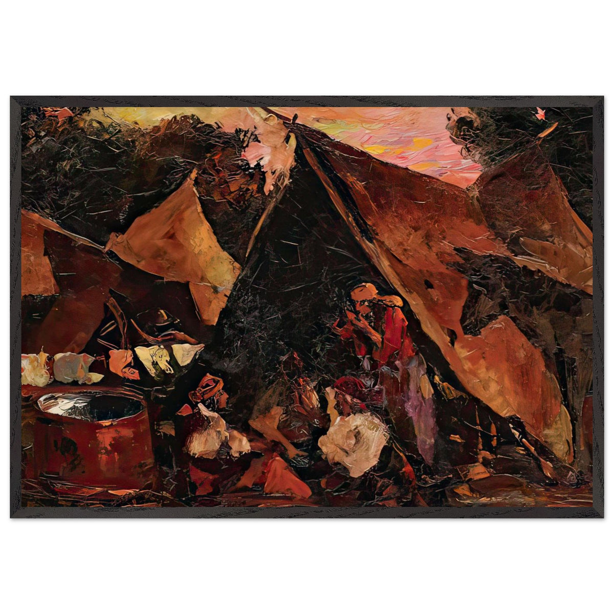 The Gipsy Tent by Octav Bancila, framed poster, view 3