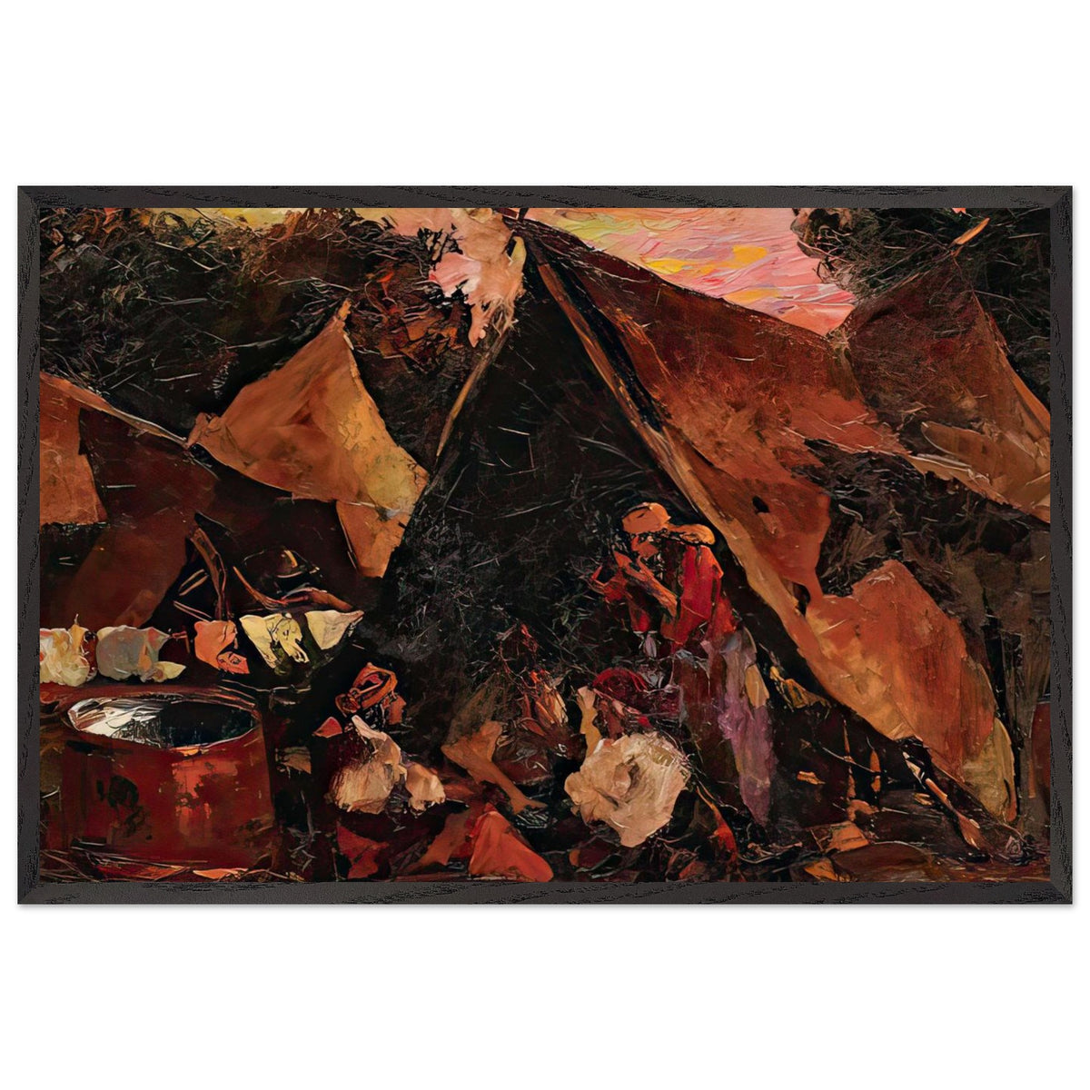 The Gipsy Tent by Octav Bancila, framed poster