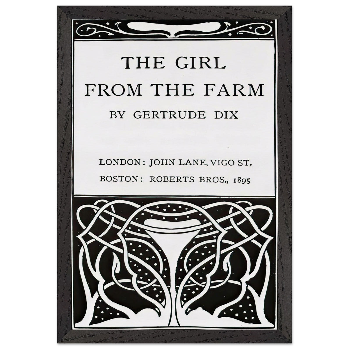 The Girl From The Farm by Aubrey Beardsley, framed poster, view 2