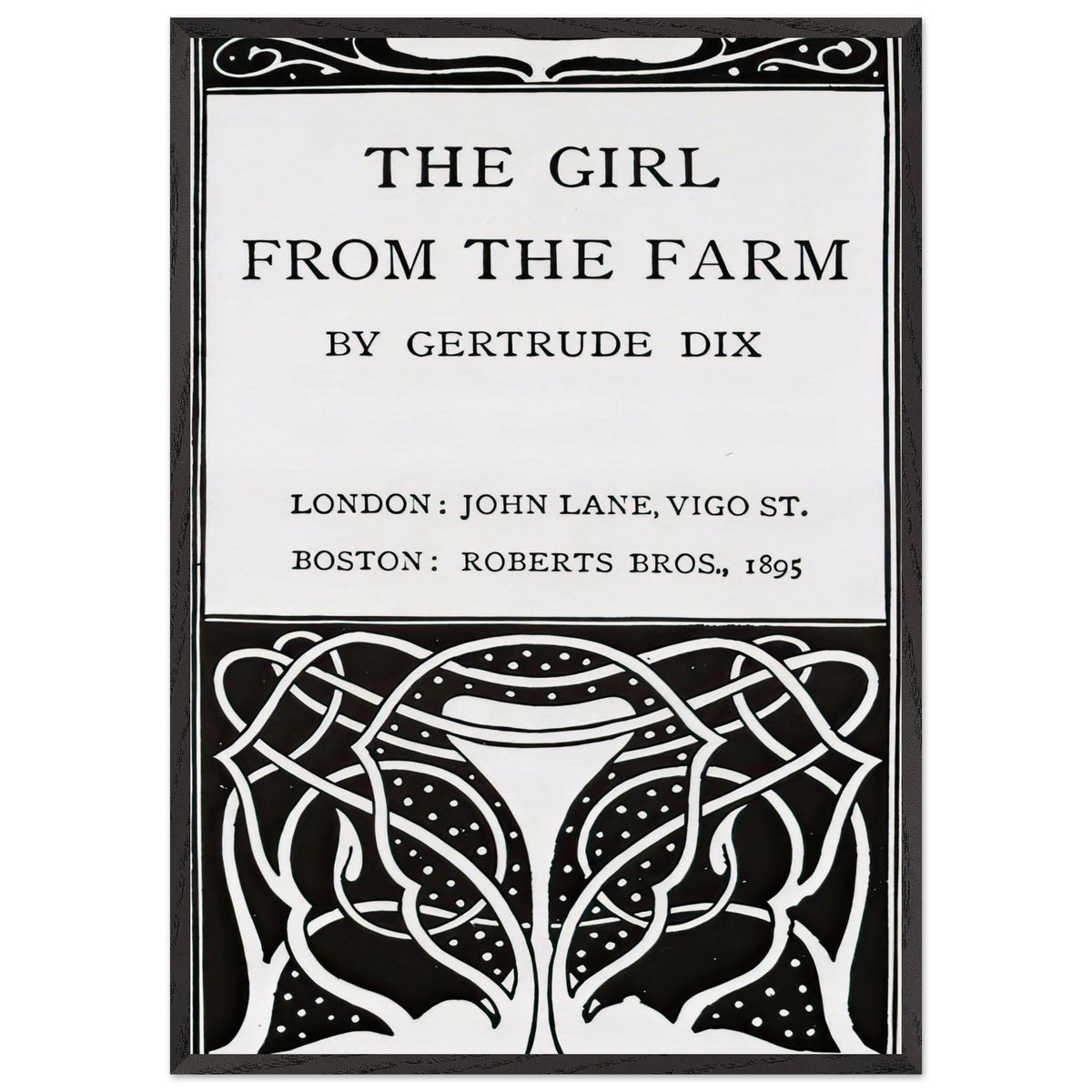 The Girl From The Farm by Aubrey Beardsley, framed poster, view 3
