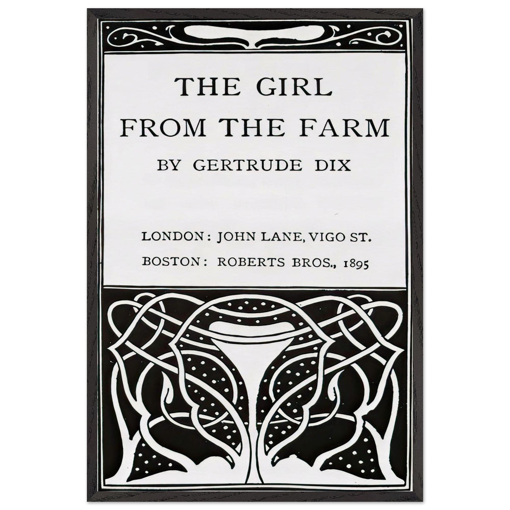 The Girl From The Farm by Aubrey Beardsley, framed poster