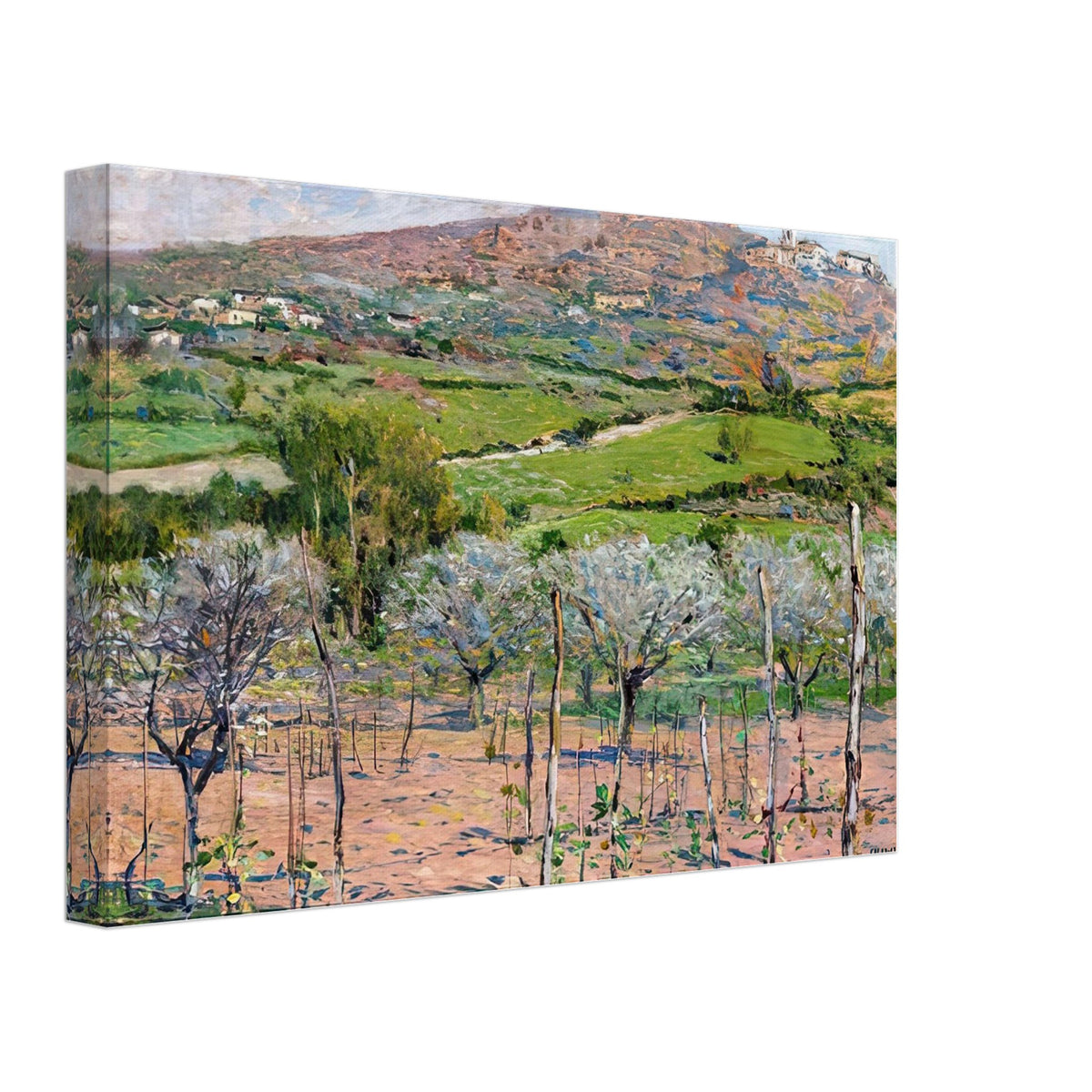 The Green Fields of Tobbiana by Galileo Chini, canvas, view 2