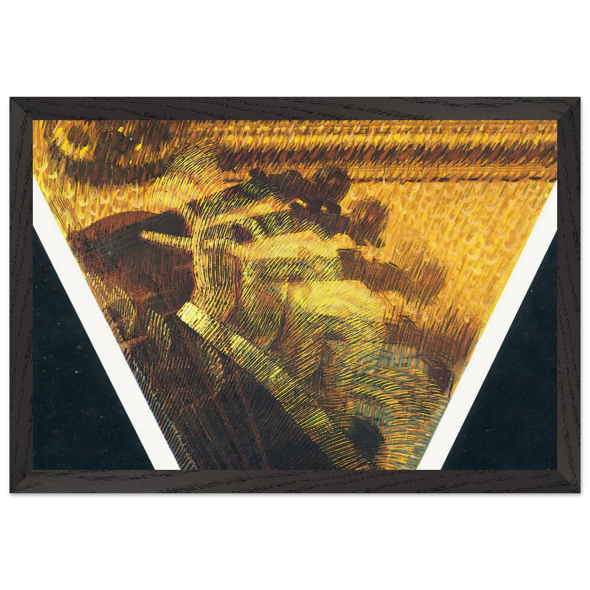 The Hand of the Violinist by Giacomo Balla, framed poster, view 2