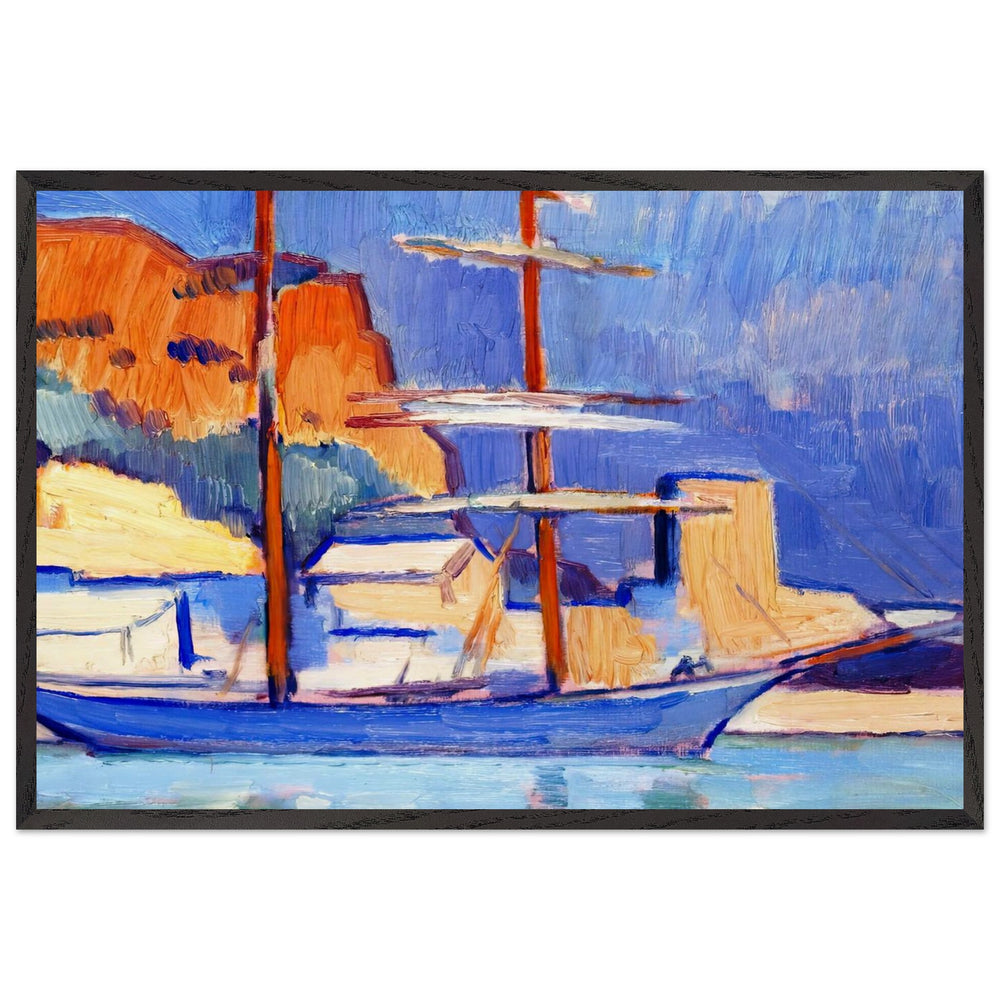 The Harbor at Cassis by Samuel Peploe, framed poster
