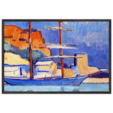 The Harbor at Cassis by Samuel Peploe, framed poster