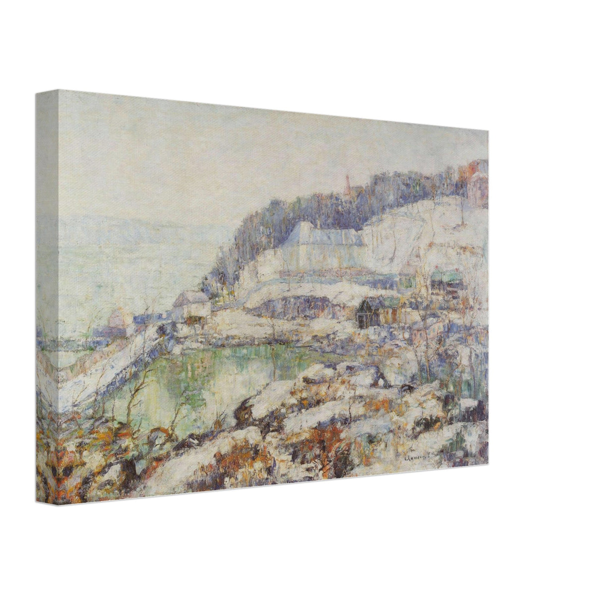 The Hudson at Inwood by Ernest Lawson, canvas, view 2
