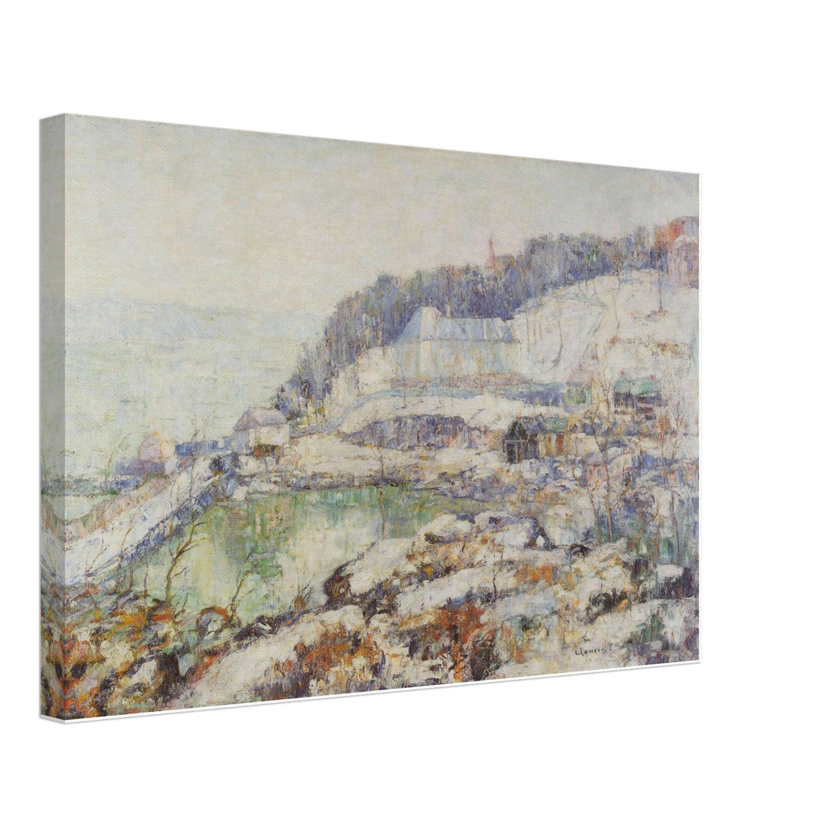 The Hudson at Inwood by Ernest Lawson, canvas