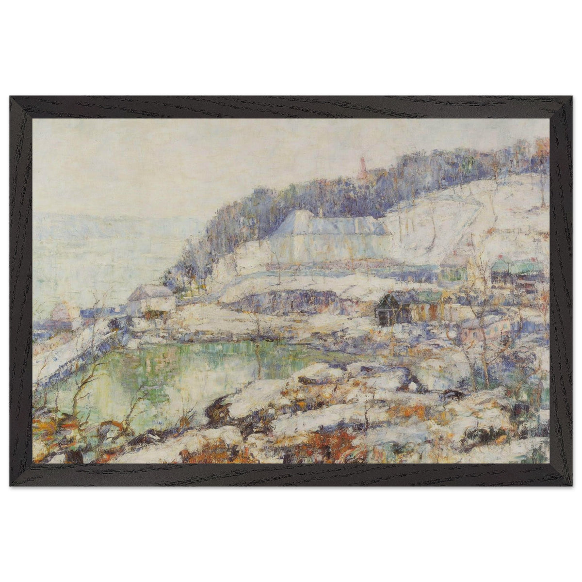 The Hudson at Inwood by Ernest Lawson, framed poster, view 2