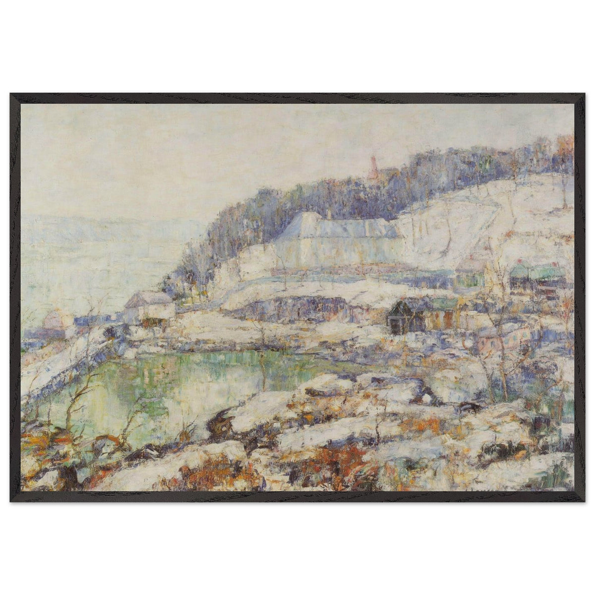 The Hudson at Inwood by Ernest Lawson, framed poster, view 3
