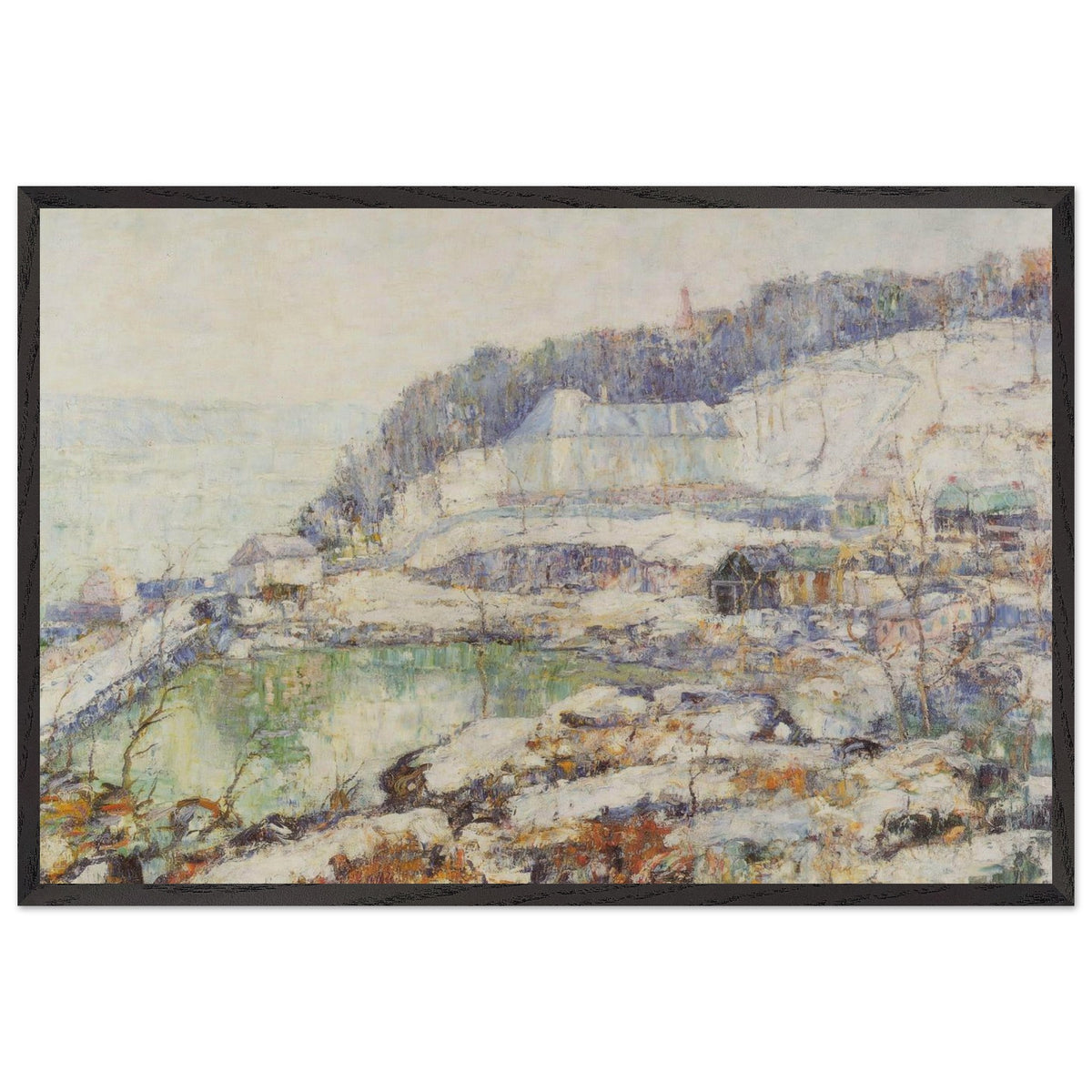 The Hudson at Inwood by Ernest Lawson, framed poster