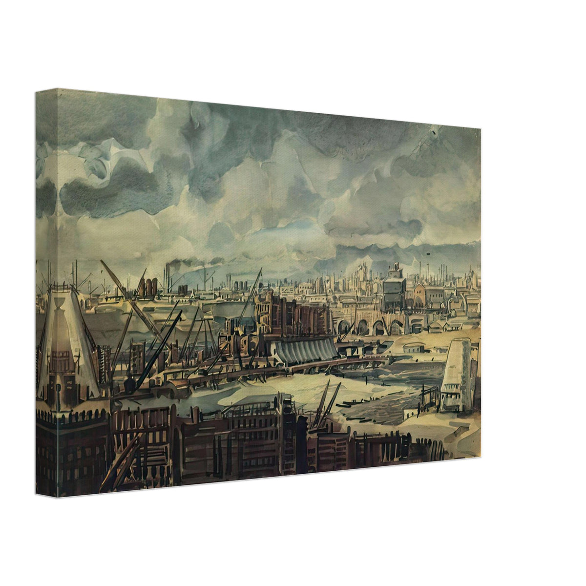 The Industrial Building by Konstantin Bogaevsky, canvas, view 2