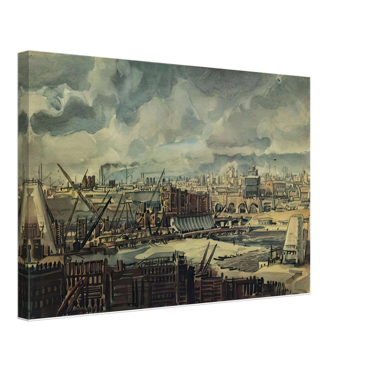 The Industrial Building by Konstantin Bogaevsky, canvas