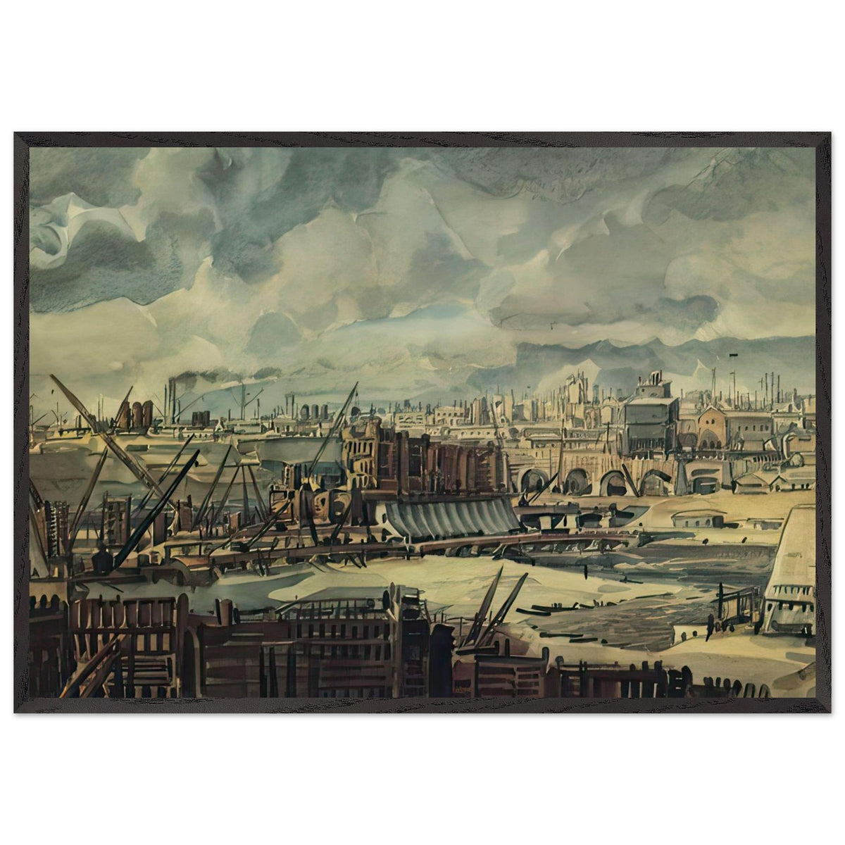 The Industrial Building by Konstantin Bogaevsky, framed poster, view 3