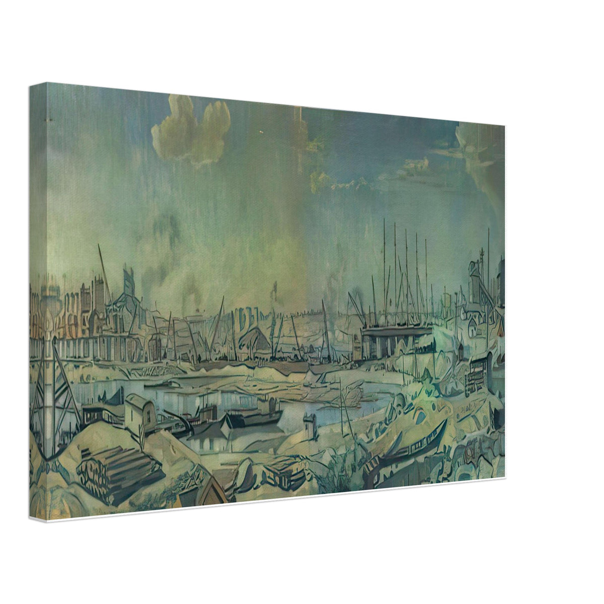 The Industrial Landscape by Konstantin Bogaevsky, canvas