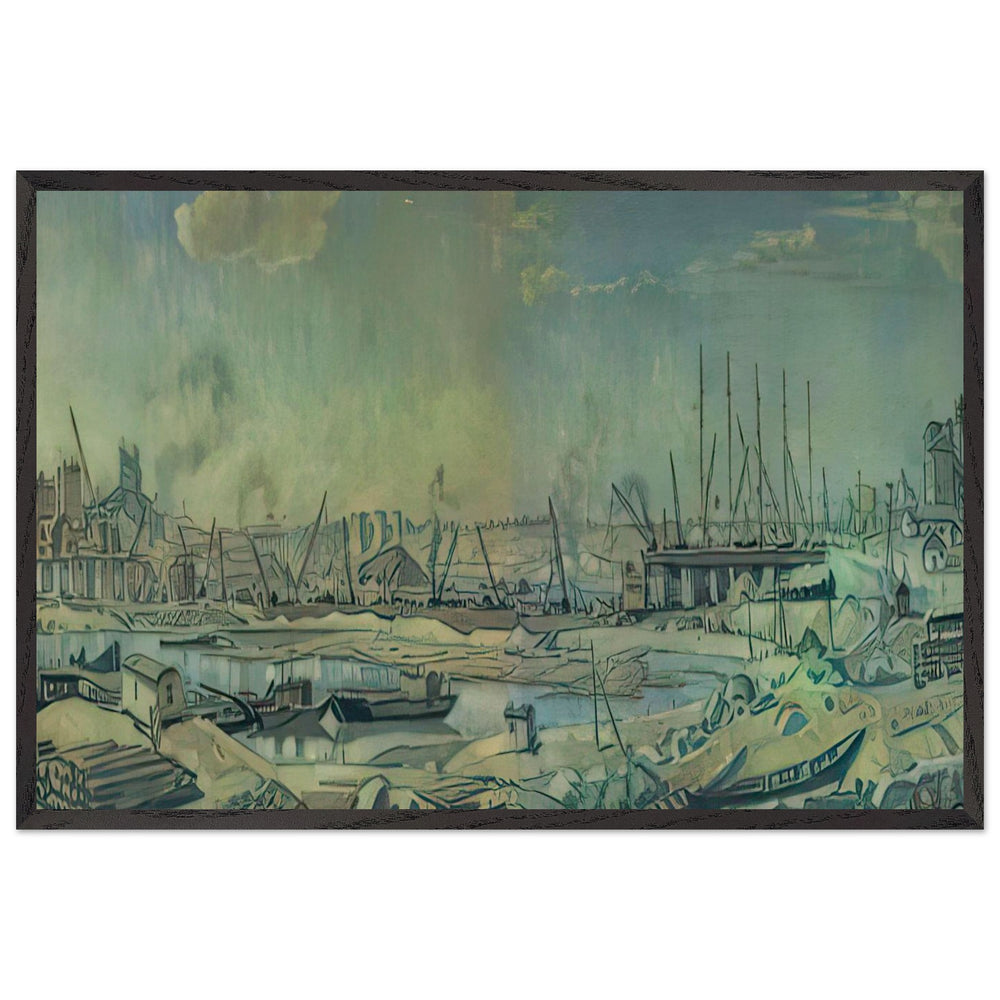 The Industrial Landscape by Konstantin Bogaevsky, framed poster