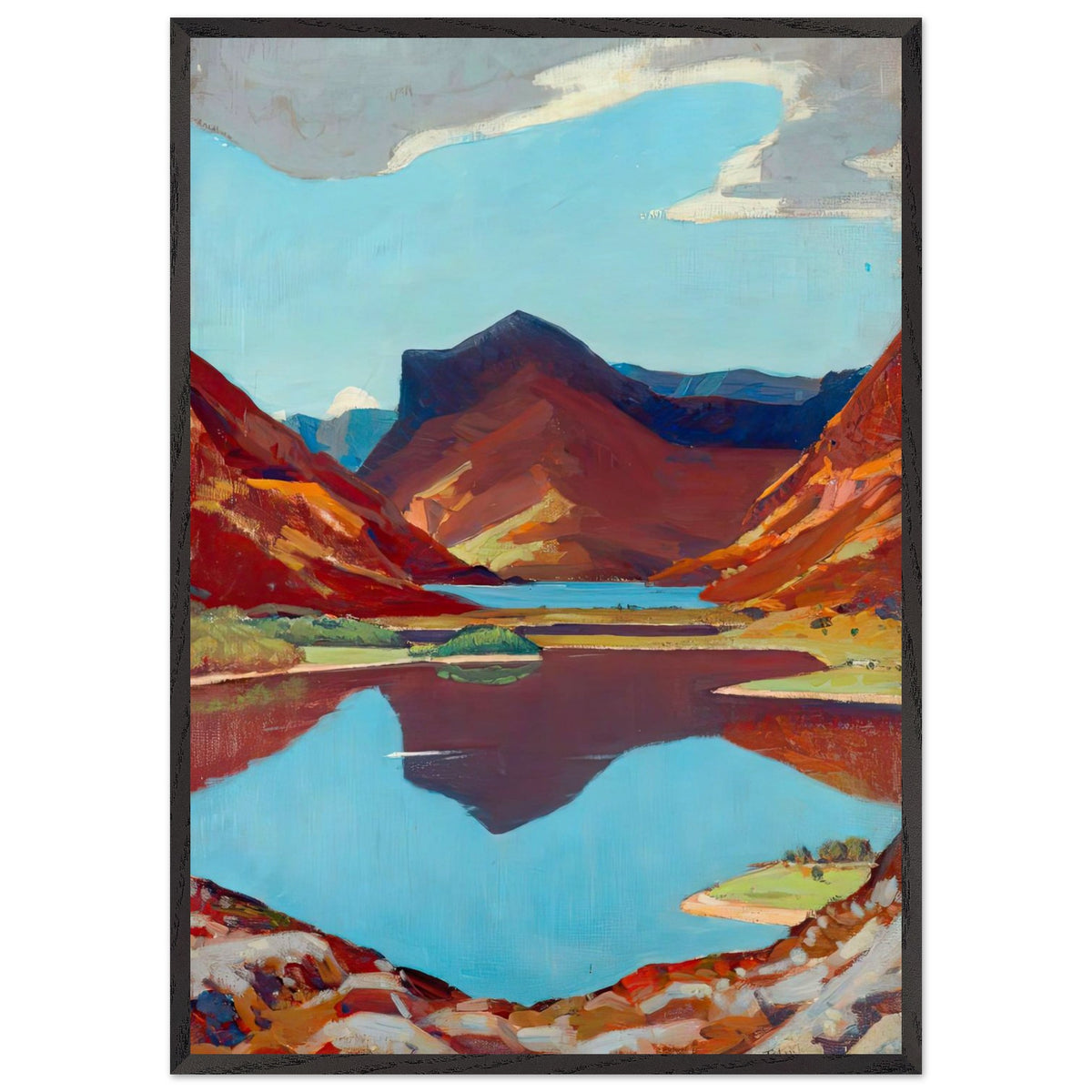 The Lake District for Holidays, Honister Crag by Algernon Talmage, framed poster, view 3