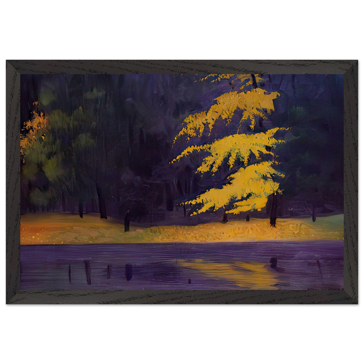 The Lake in the Bois de Boulogne by Felix Vallotton, framed poster, view 2