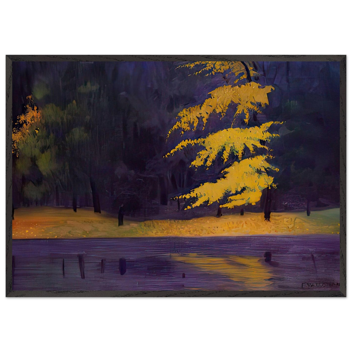The Lake in the Bois de Boulogne by Felix Vallotton, framed poster, view 3