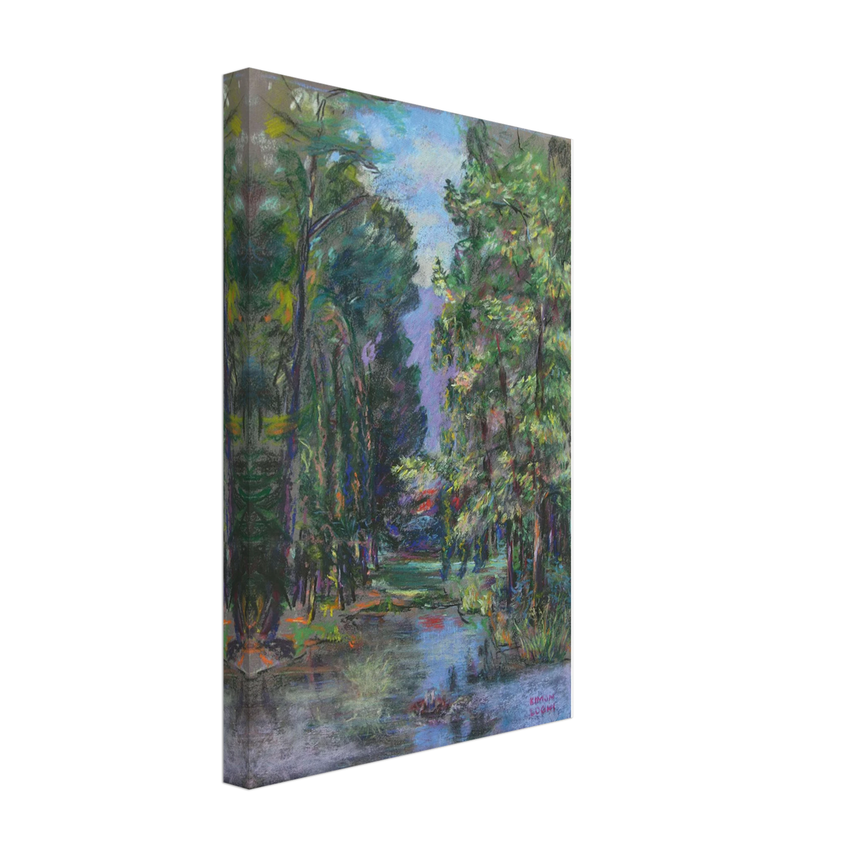 The Lake in the Forest by Kimon Loghi, canvas, view 2