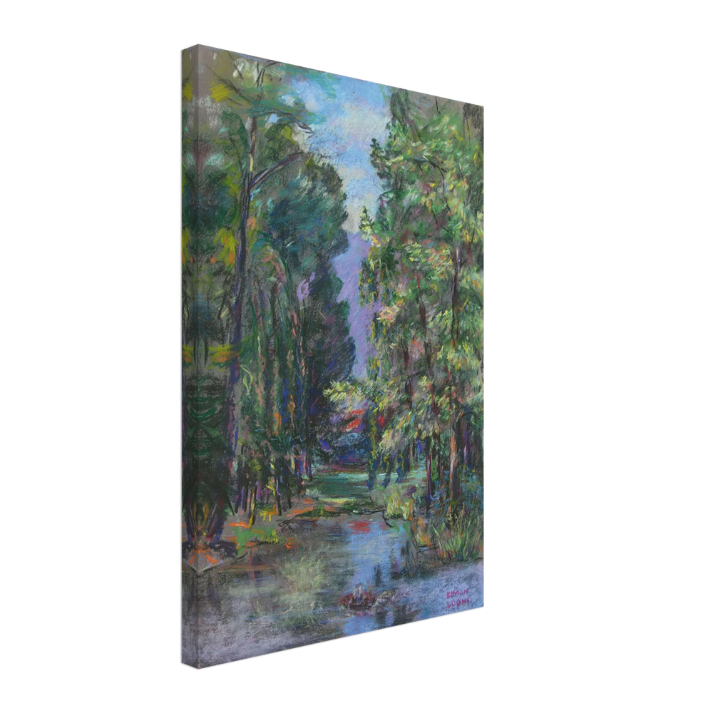 The Lake in the Forest by Kimon Loghi, canvas