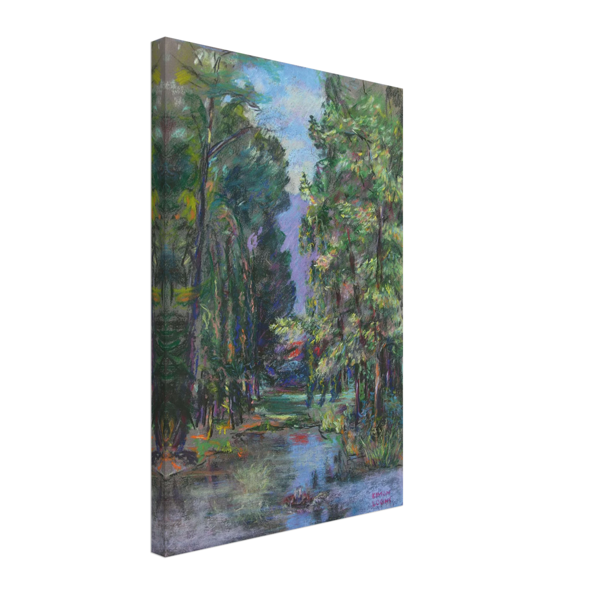 The Lake in the Forest by Kimon Loghi, canvas