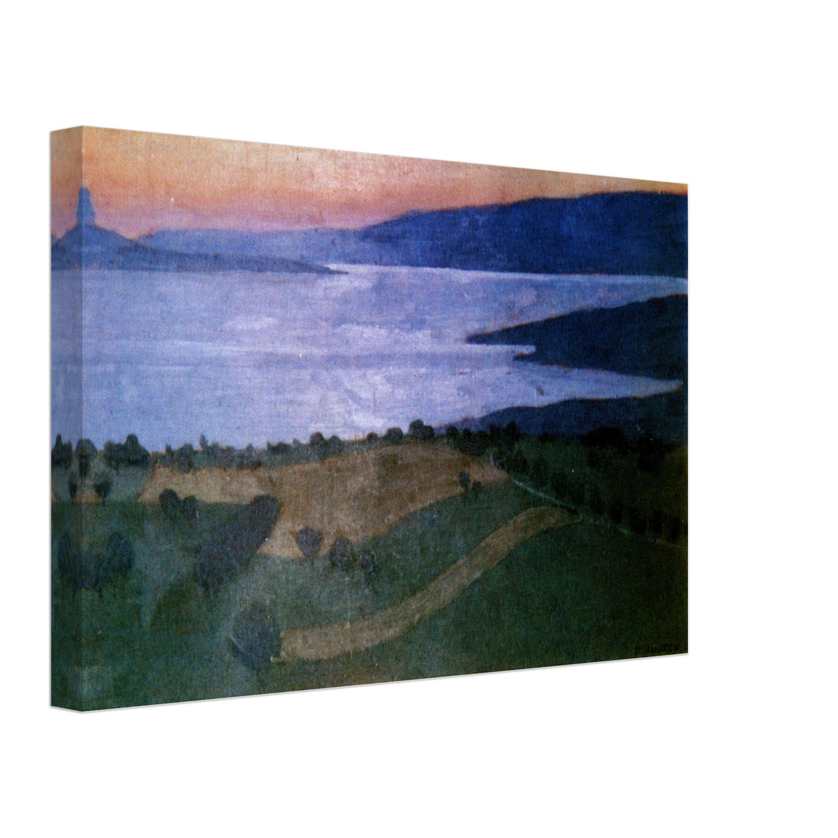 The Lake Lema, Effect of the Evening by Felix Vallotton, canvas, view 2