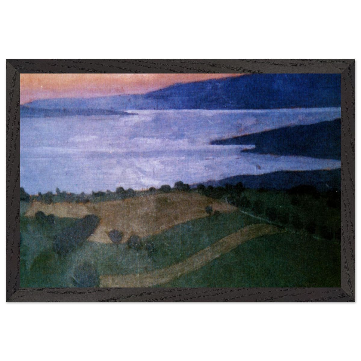The Lake Lema, Effect of the Evening by Felix Vallotton, framed poster, view 2
