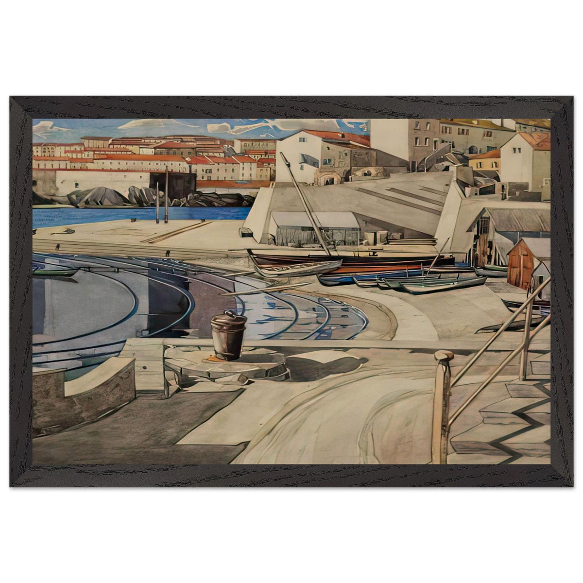 The Little Bay, Port Vendres by Charles Rennie Mackintosh, framed poster, view 2