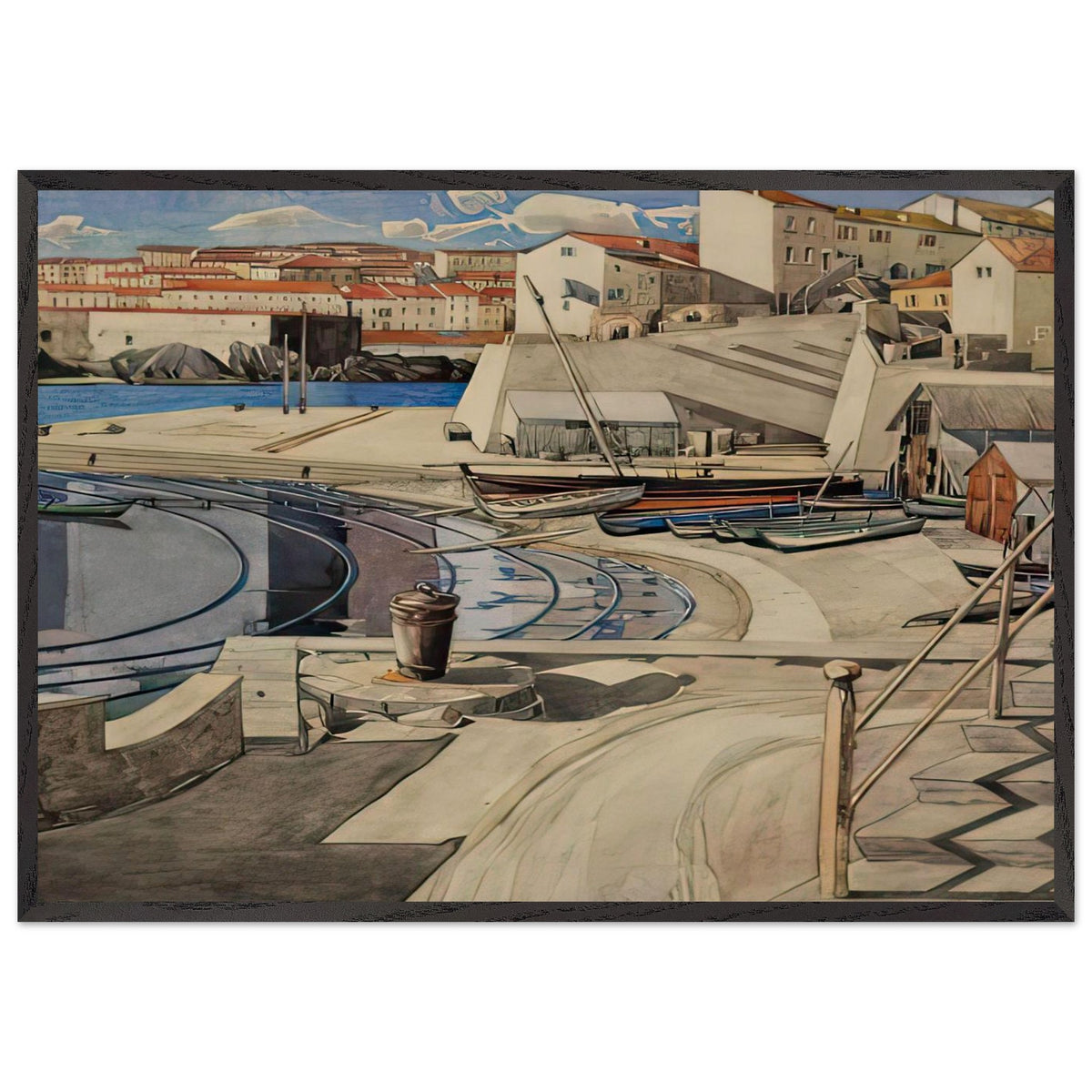 The Little Bay, Port Vendres by Charles Rennie Mackintosh, framed poster, view 3