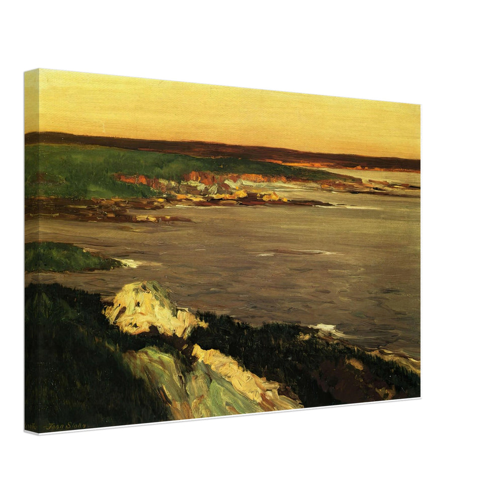 The Lookout Green and Orange Cliffs, Gloucester by John French Sloan, canvas