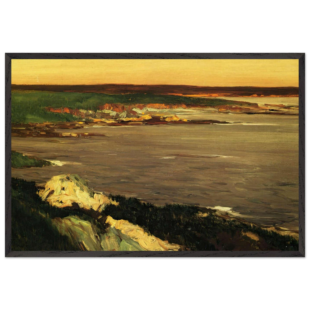 The Lookout Green and Orange Cliffs, Gloucester by John French Sloan, framed poster