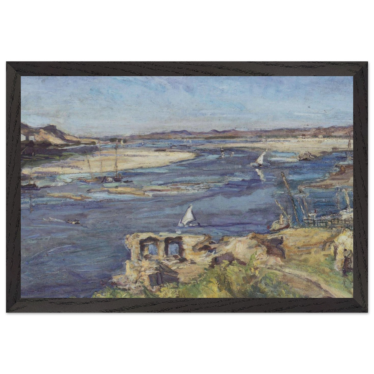 The Nile at Aswan by Max Slevogt, framed poster, view 2