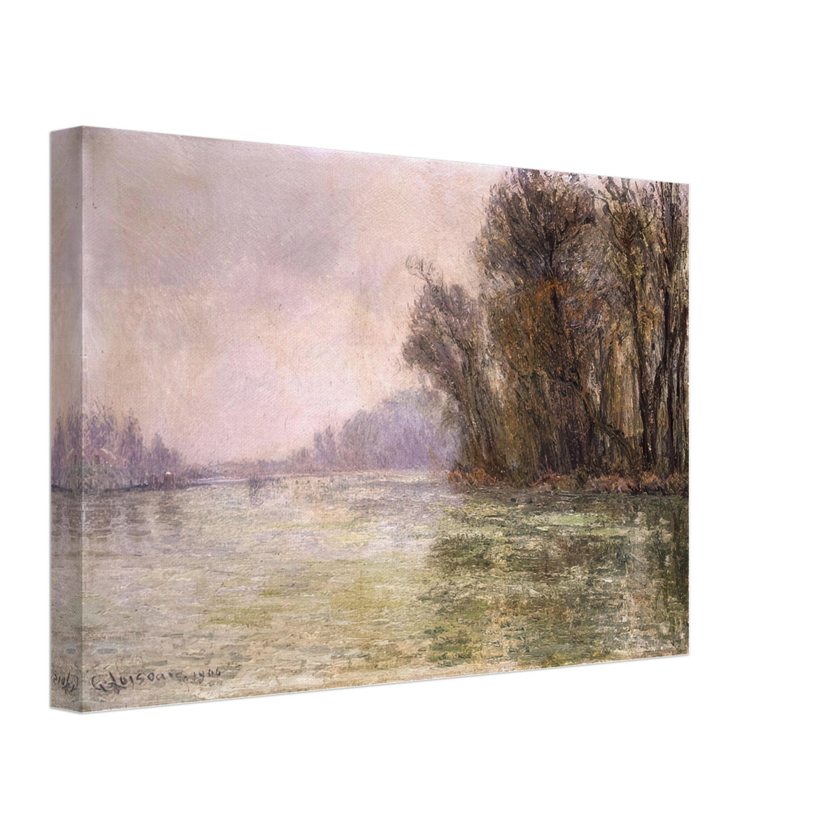 The Oise in Winter by Gustave Loiseau, canvas, view 2